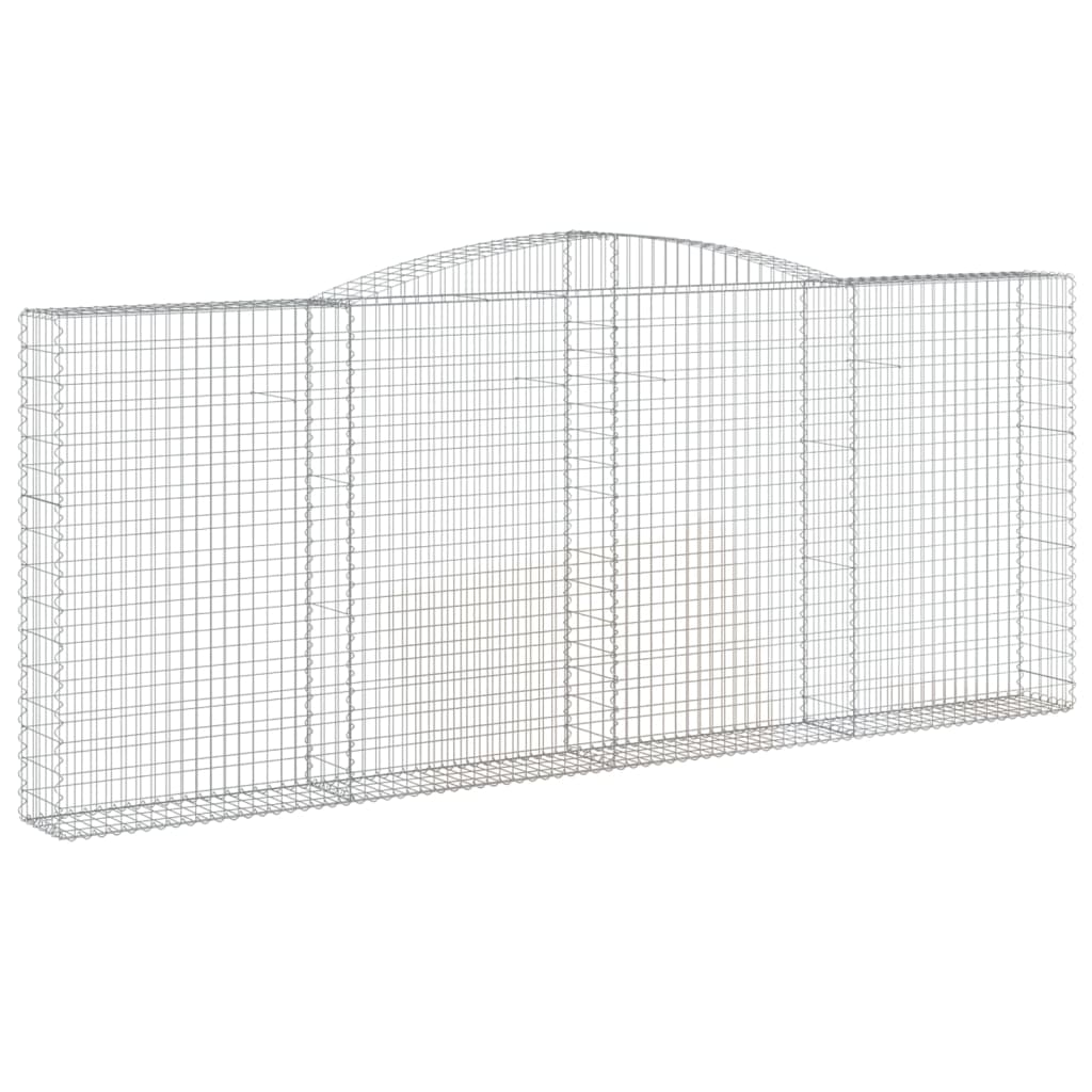 VidaXL Gabionen 4 Stück gebogen 400x30x160 180 cm Eisen