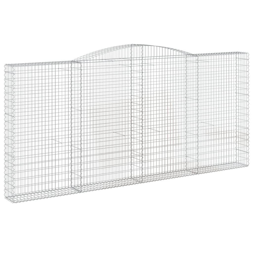 VidaXL Gabionen 5 Stück gebogen 400x30x180 200 cm Eisen