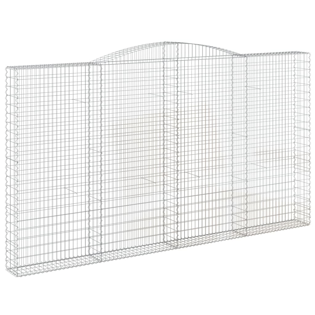 VidaXL Gabionen 4 Stück gebogen 400x30x220 240 cm Eisen