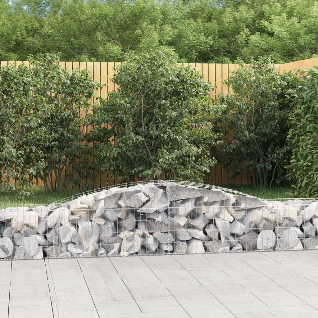 VidaXL Gabionen 5 Stück gebogen 400x50x40 60 cm Eisen
