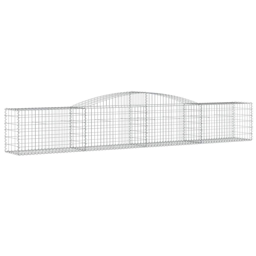 VidaXL Gabionen 5 Stück gebogen 400x50x60 80 cm verzinktes Eisen