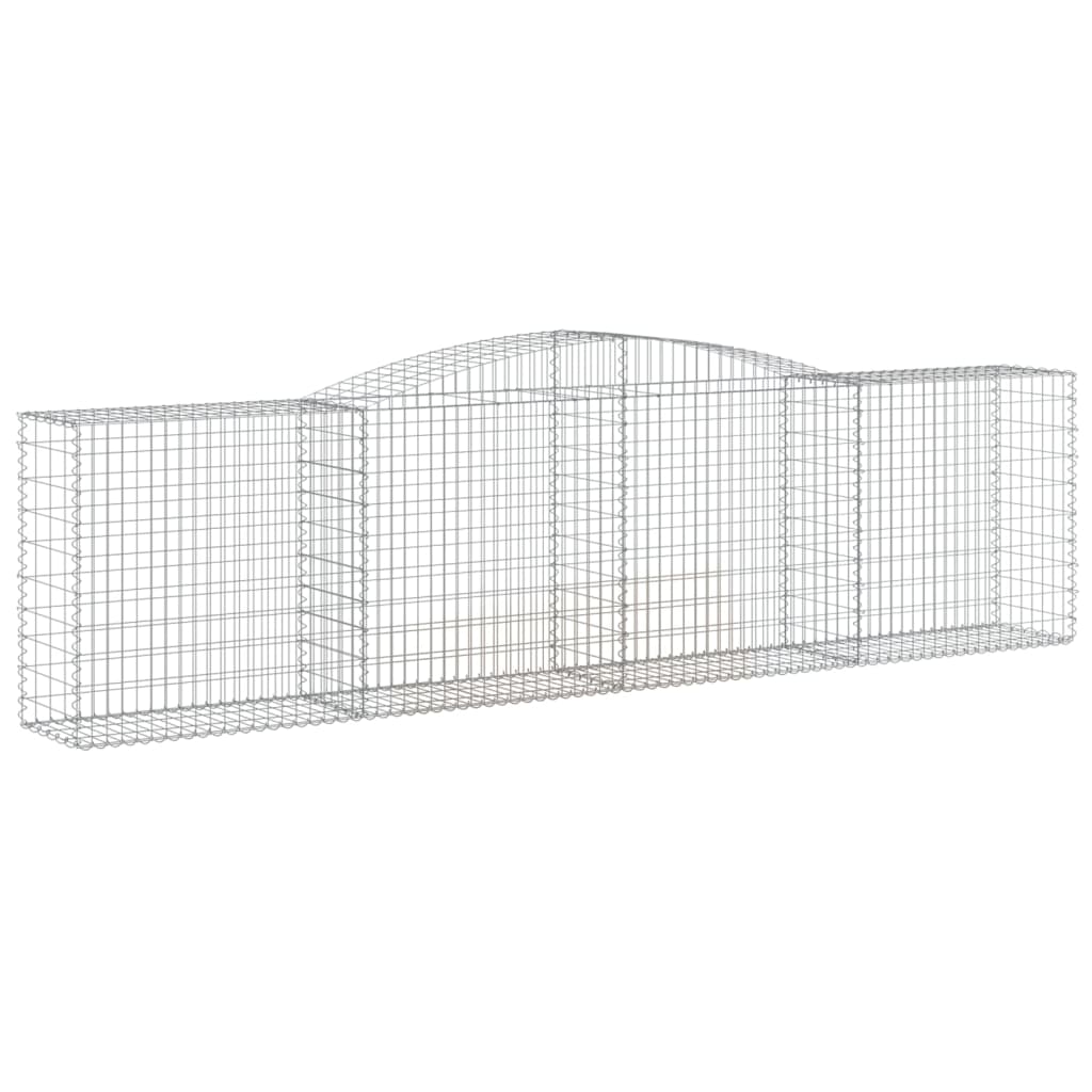 VidaXL Gabionen 4 Stück gebogen 400x50x100 120 cm Eisen