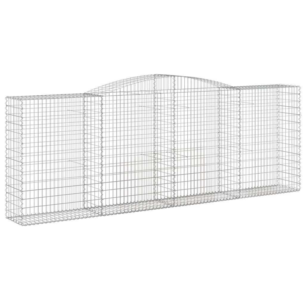 VidaXL Gabionen 2 Stück gebogen 400x50x140 160 cm Eisen