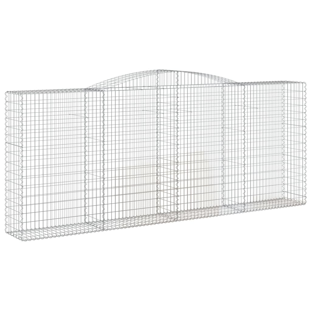 VidaXL Gabionen 5 Stück gebogen 400x50x160 180 cm Eisen