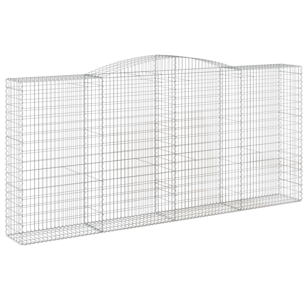 VidaXL Gabionen 3 Stück gebogen 400x50x180 200 cm Eisen