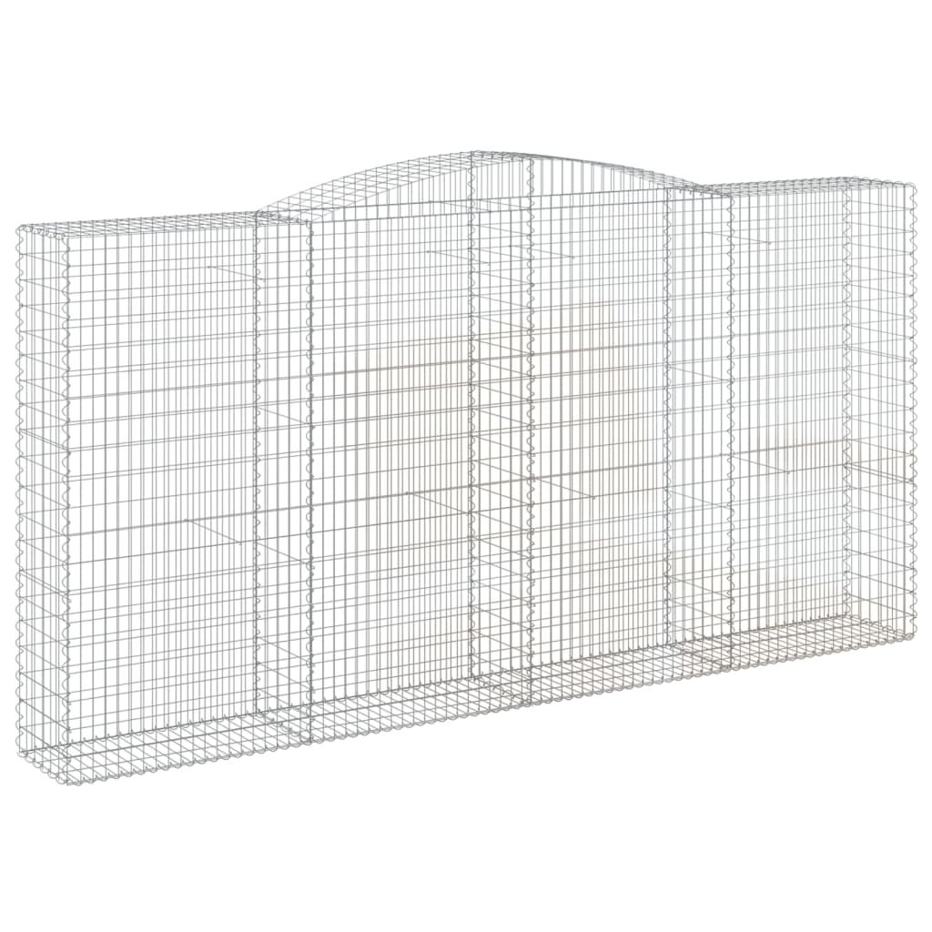 VidaXL Gabionen 3 Stk. gebogen 400x50x200 220 cm Eisen