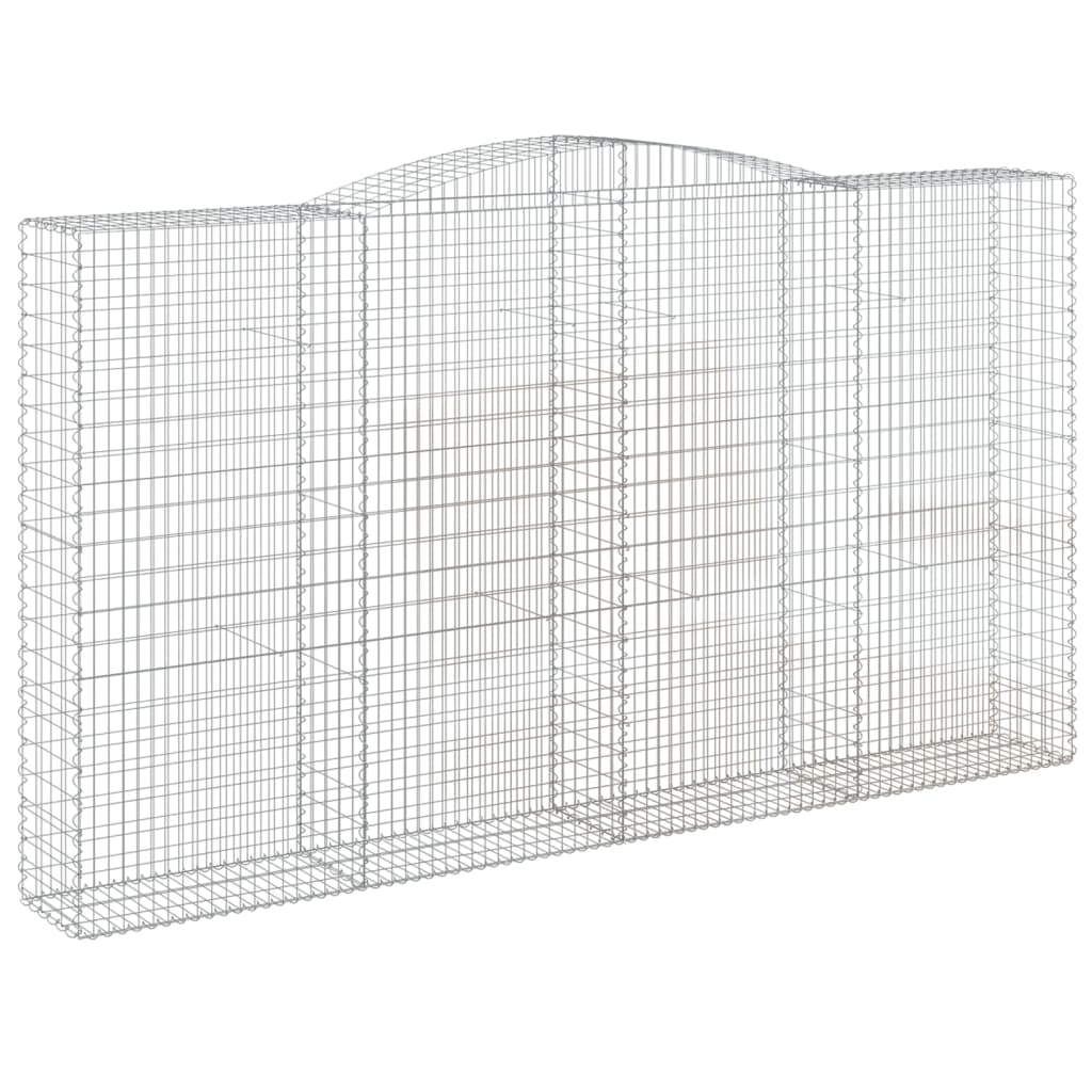 VidaXL Gabionen 3 Stück gebogen 400x50x220 240 cm Eisen