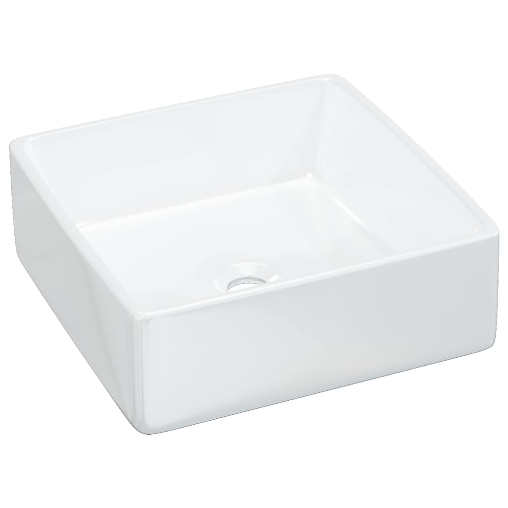 Vidaxx Waschbecken 37x37x13 cm quadratisch aus Keramik weiß