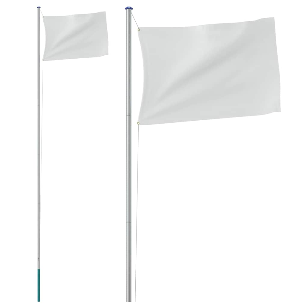 Vidaxx Fahnenmast teilbar 6,23 m Aluminium silberfarben