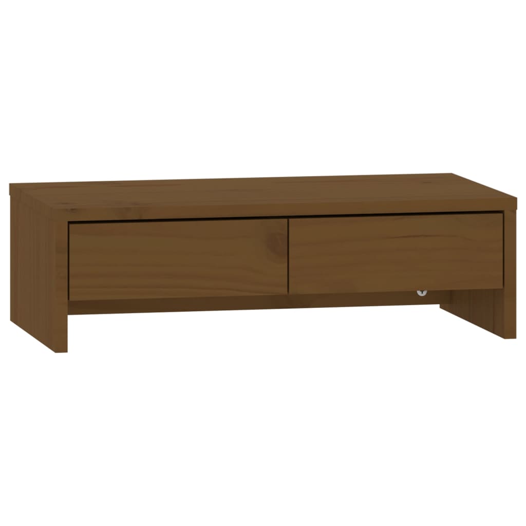Vidaxxl Monitorständer 50x27x15 cm massives Kiefernholz honigbraun
