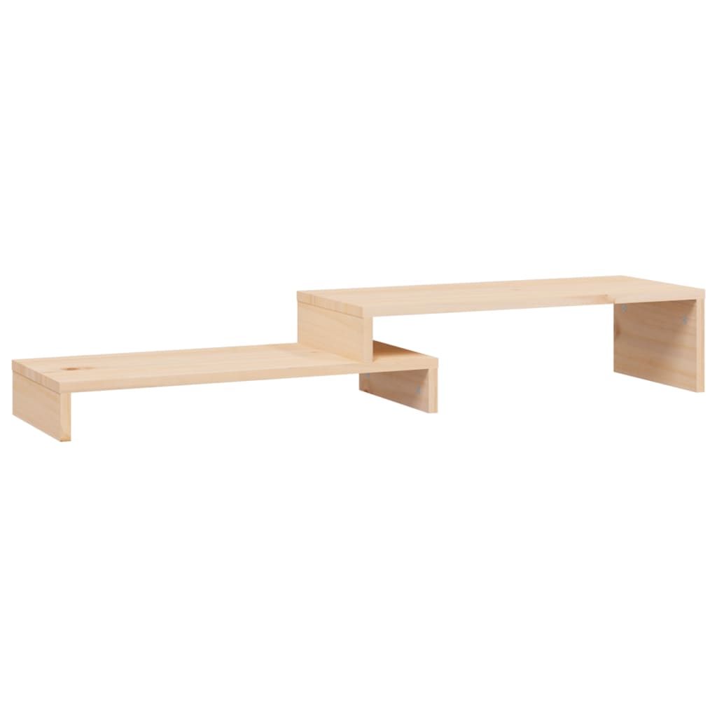 Vidaxl monitorstandaard (52-101)x22x14 cm massief grenenhout