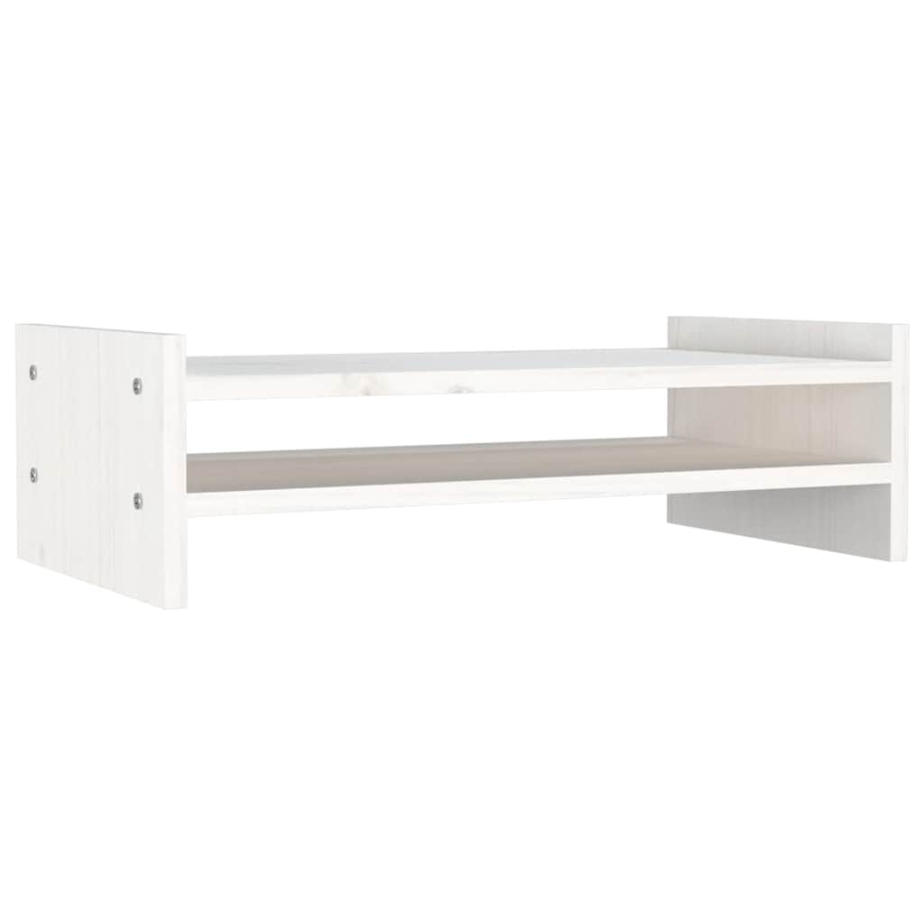 Vidaxx Monitorständer 50x27x15 cm massives Kiefernholz weiß