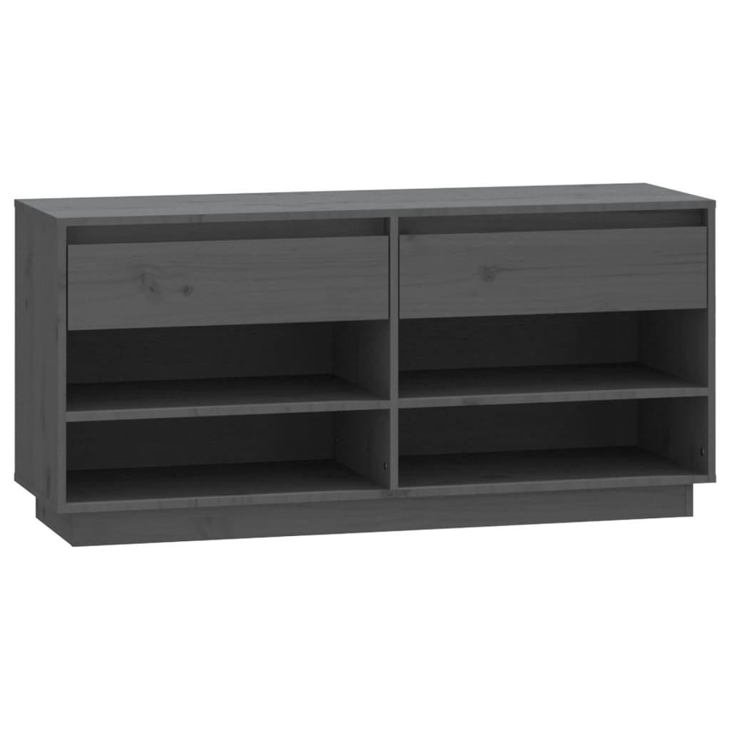 Vidaxx Schuhschrank 110x34x52 cm massives Kiefernholz grau