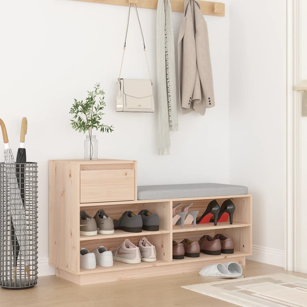 Vidaxx Schuhschrank 110x34x61 cm massives Kiefernholz