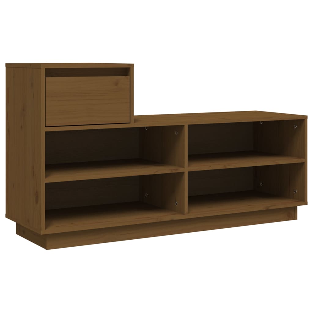 Vidaxx Schuhschrank 110x34x61 cm massives Kiefernholz honigbraun