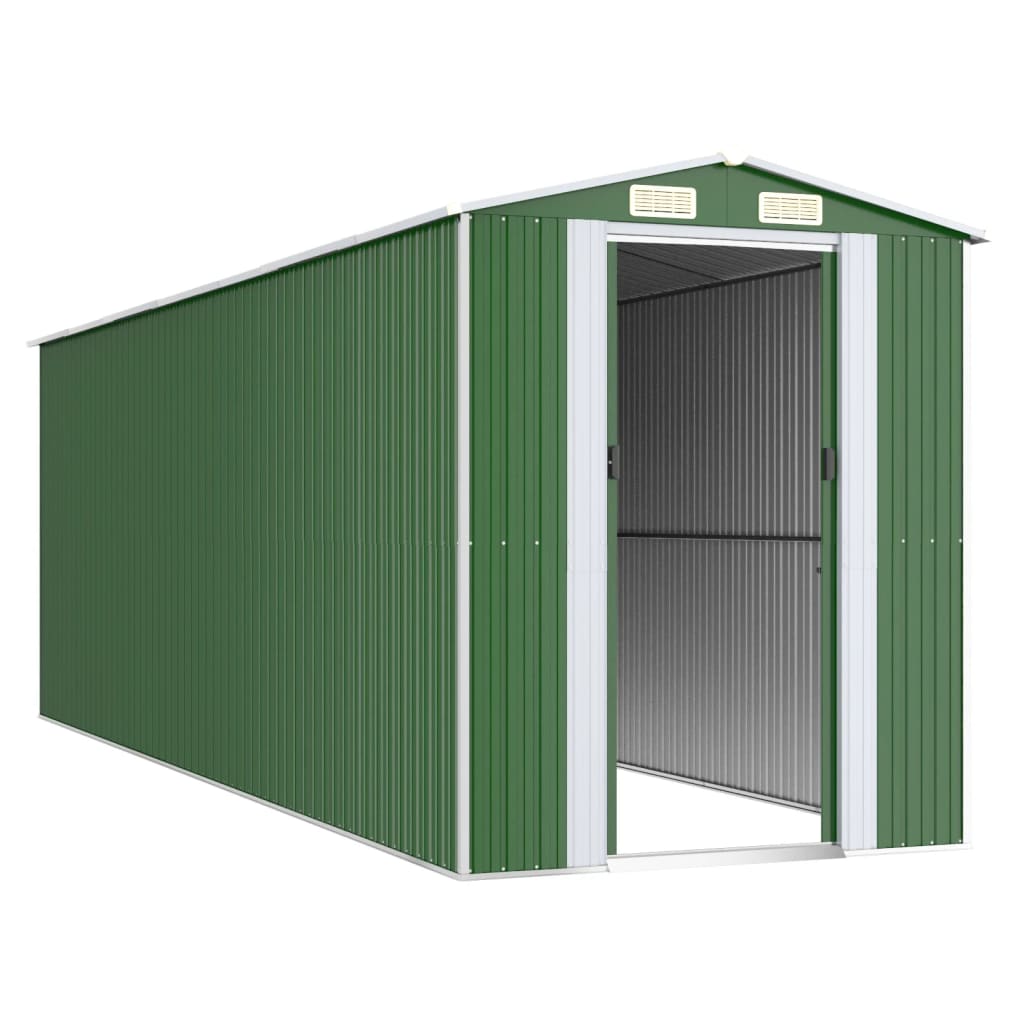 VidaXL Gartenhaus 192x606x223 cm verzinkter Stahl grün