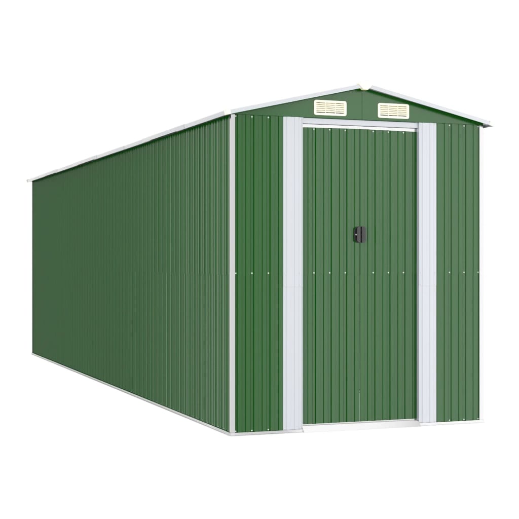 VidaXL Gartenhaus 192x689x223 cm verzinkter Stahl grün