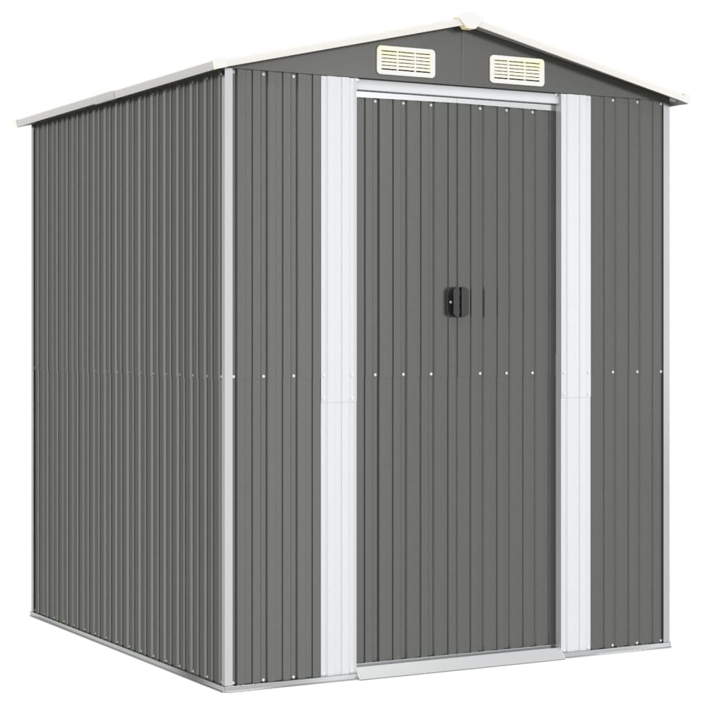 VidaXL Gartenhaus 192x191x223 cm verzinkter Stahl hellgrau