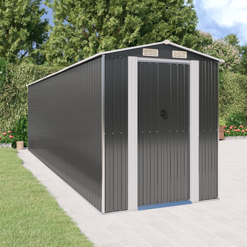 VidaXL Gartenhaus 192x689x223 cm verzinkter Stahl Anthrazit