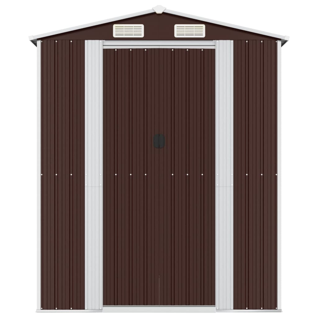VidaXL Gartenhaus 192x440x223 cm verzinkter Stahl dunkelbraun