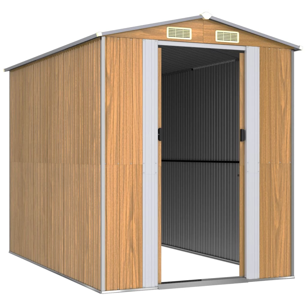 VidaXL Gartenhaus 192x274x223 cm verzinkter Stahl hellbraun