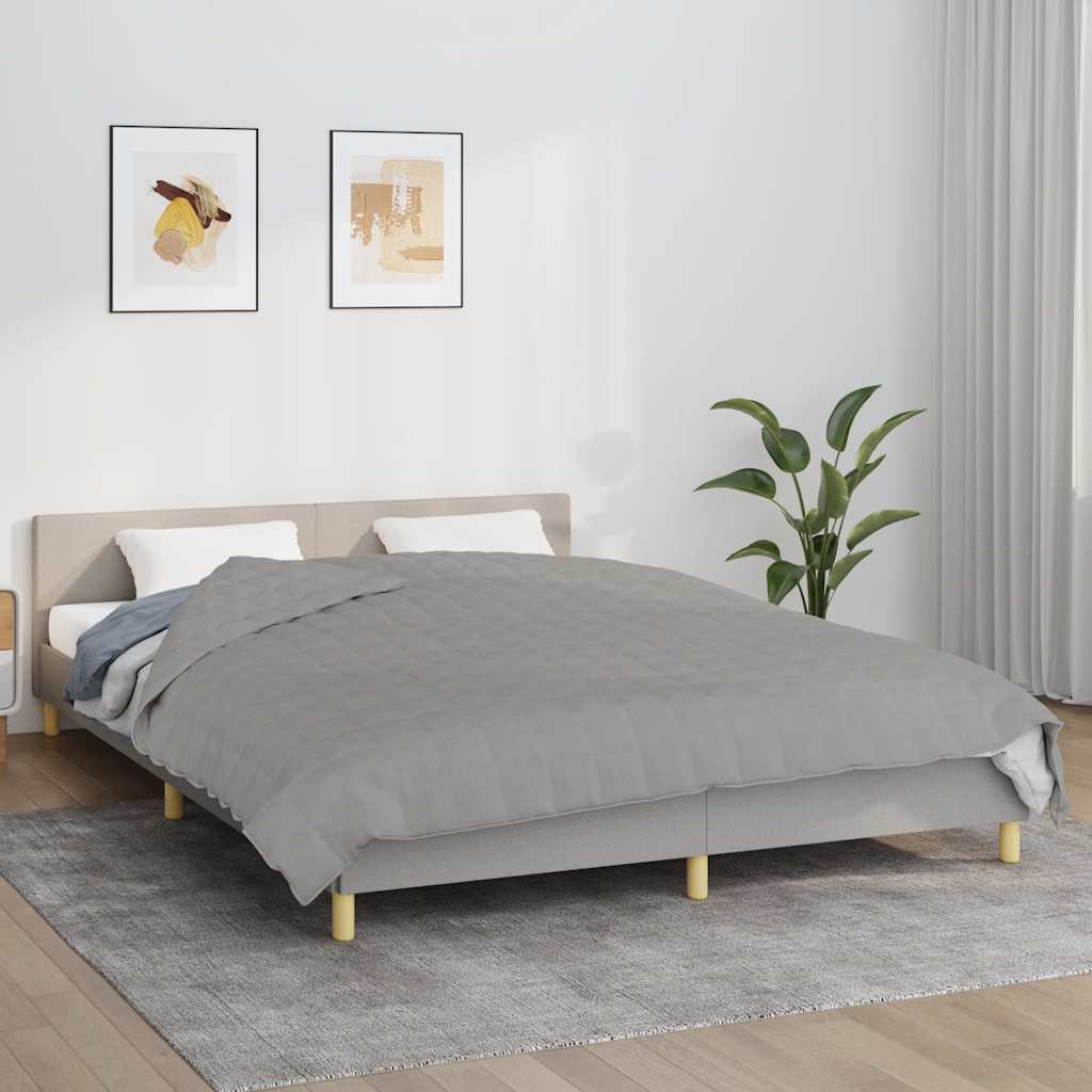 Vidaxx Gewichtsdecke 200x200 cm 9 kg Stoff grau