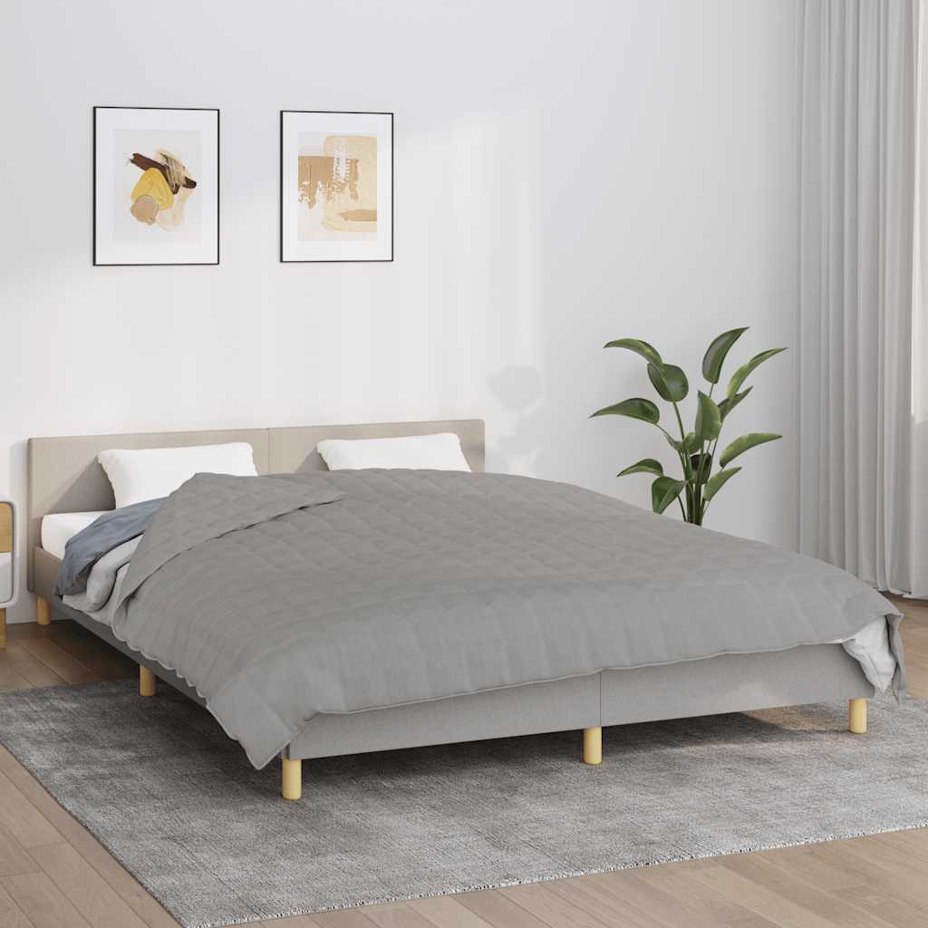 Vidaxx Gewichtsdecke 220x235 cm 15 kg Stoff grau