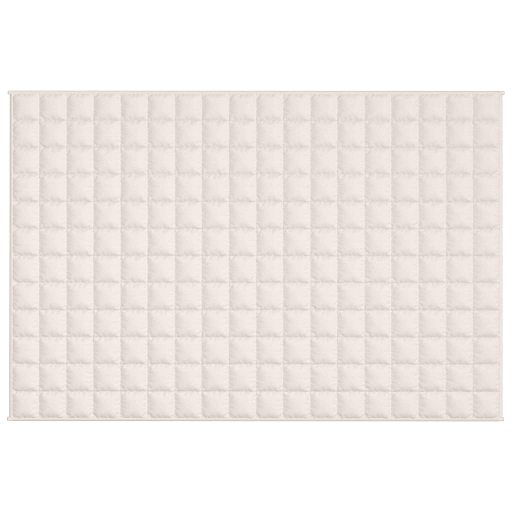 Vidaxx Gewichtsdecke 120x180 cm 5 kg Stoff hellcreme