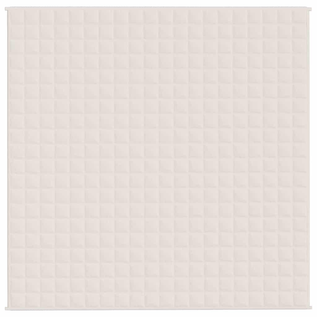 Vidaxx Gewichtsdecke 200x200 cm 13 kg Stoff hellcremefarben
