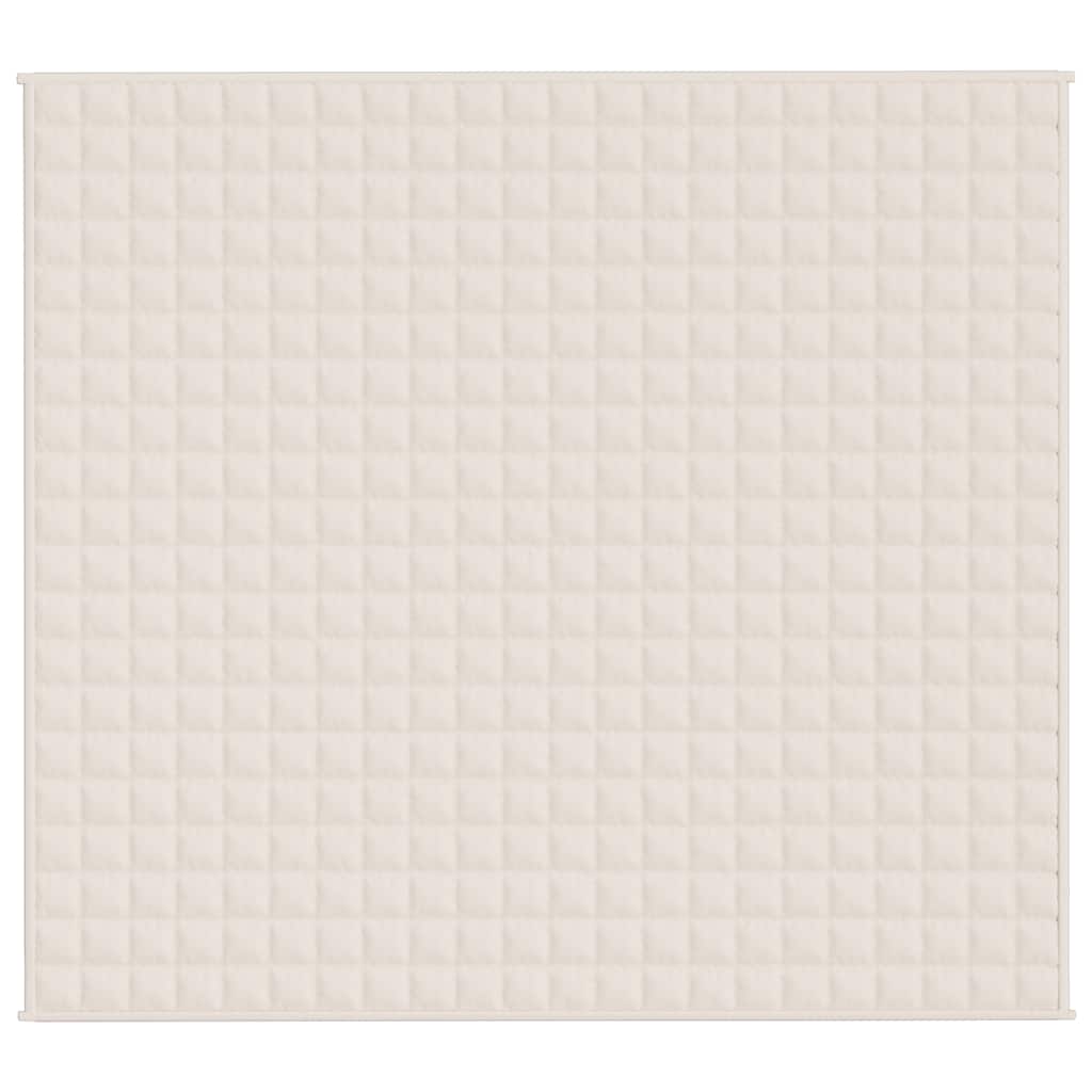 Vidaxx Gewichtsdecke 200x225 cm 13 kg Stoff hellcreme