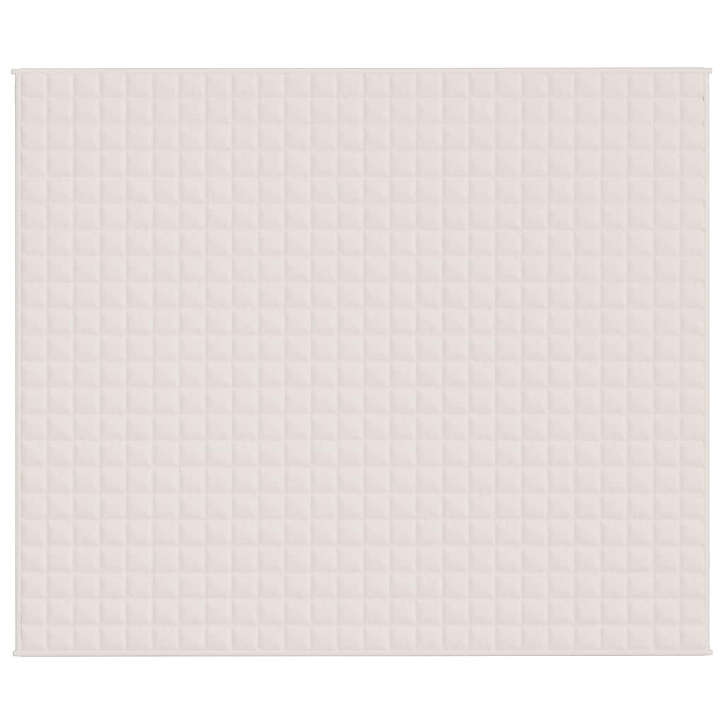Vidaxx Gewichtsdecke 220x260 cm 15 kg Stoff hellcreme