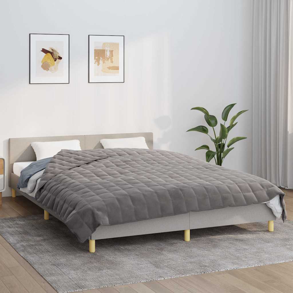 Vidaxx Gewichtsdecke 200x225 cm 9 kg Stoff grau