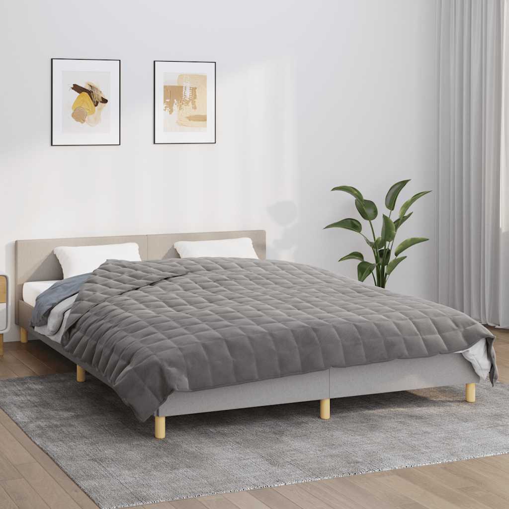 Vidaxx Gewichtsdecke 220x235 cm 11 kg Stoff grau