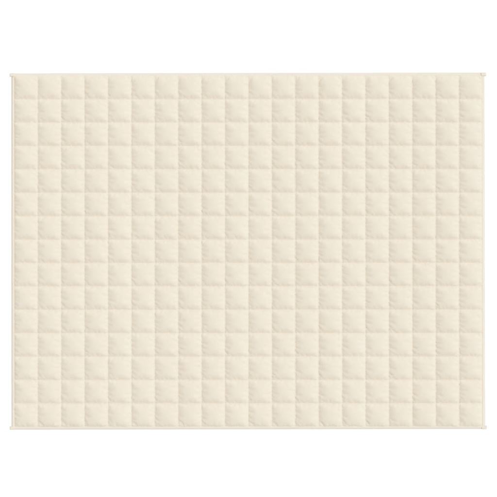 Vidaxx Gewichtsdecke 150x200 cm 11 kg Stoff hellcreme