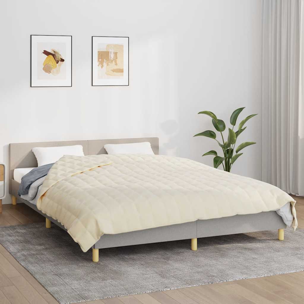 Vidaxx Gewichtsdecke 200x200 cm 9 kg Stoff hellcreme