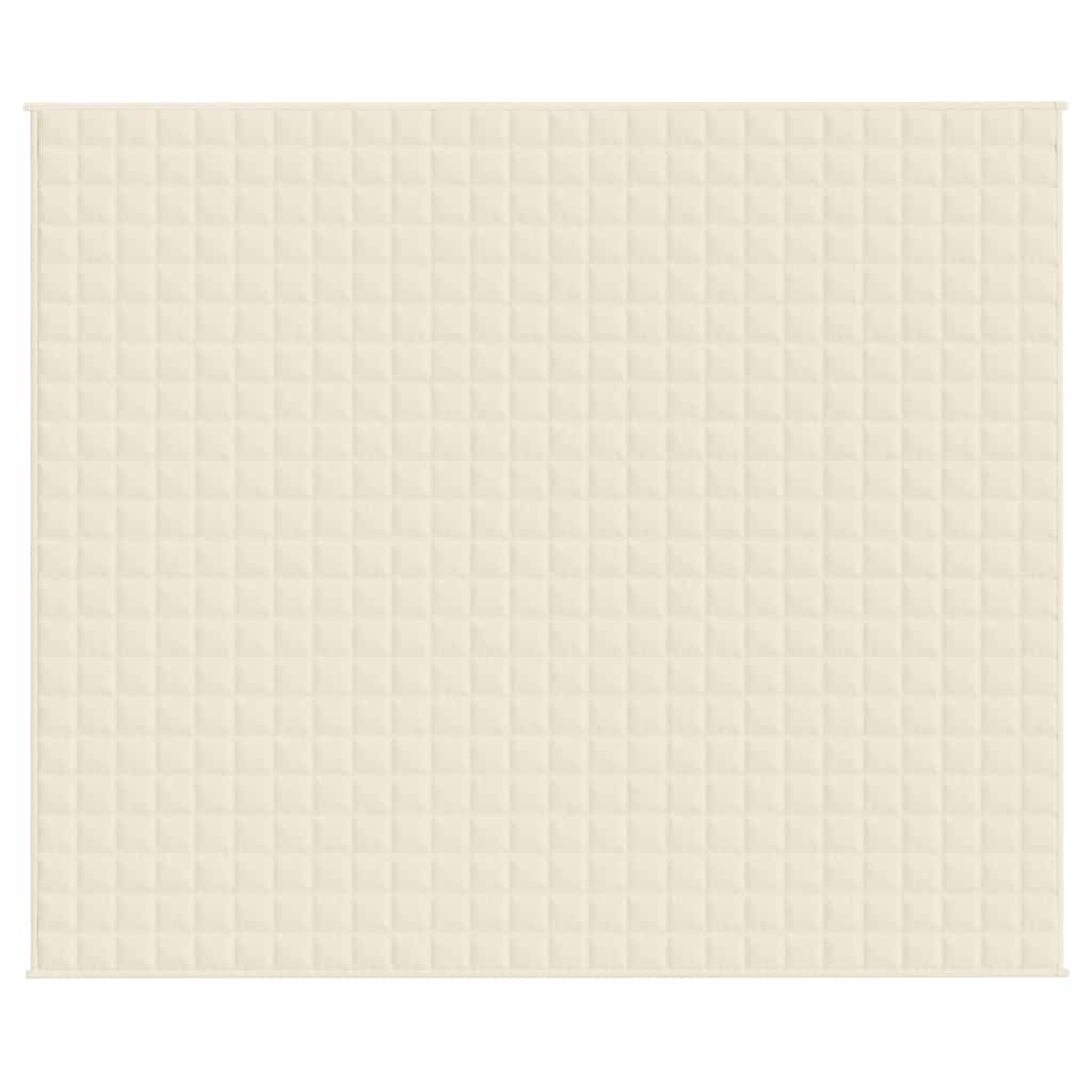 Vidaxx Gewichtsdecke 220x260 cm 15 kg Stoff hellcreme