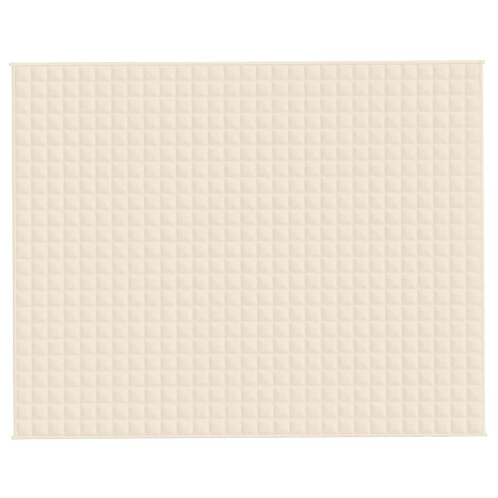 Vidaxx Gewichtsdecke 235x290 cm 11 kg Stoff hellcreme