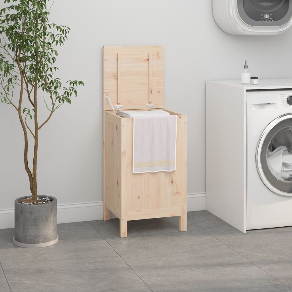 Vidaxl wasmand 44x44x76 cm massief grenenhout