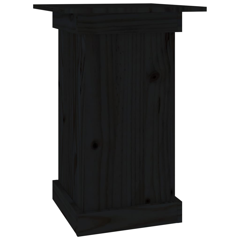 VidaXL Blumenständer 40x40x60 cm massives Kiefernholz schwarz