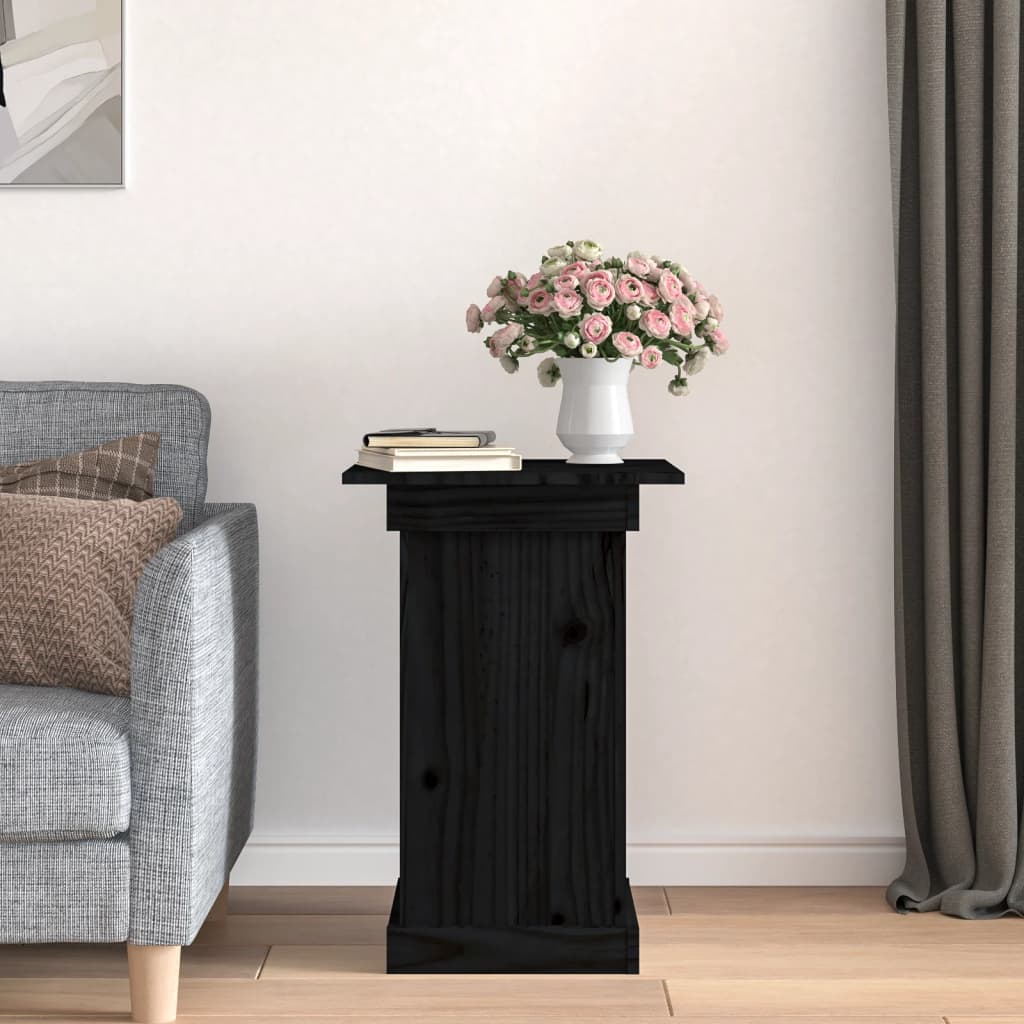 VidaXL Blumenständer 40x40x60 cm massives Kiefernholz schwarz