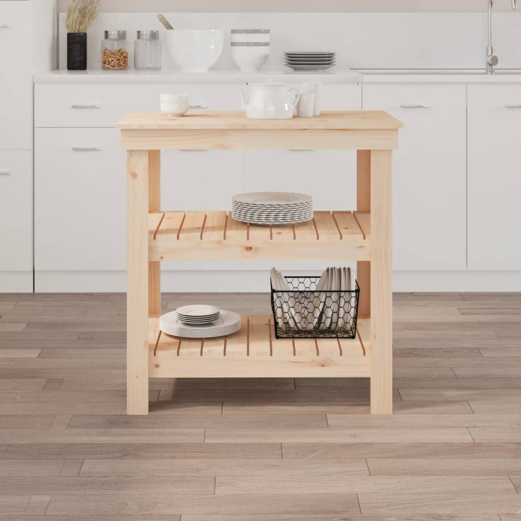 VidaXL Werkbank 78,5x50x80 cm massives Kiefernholz