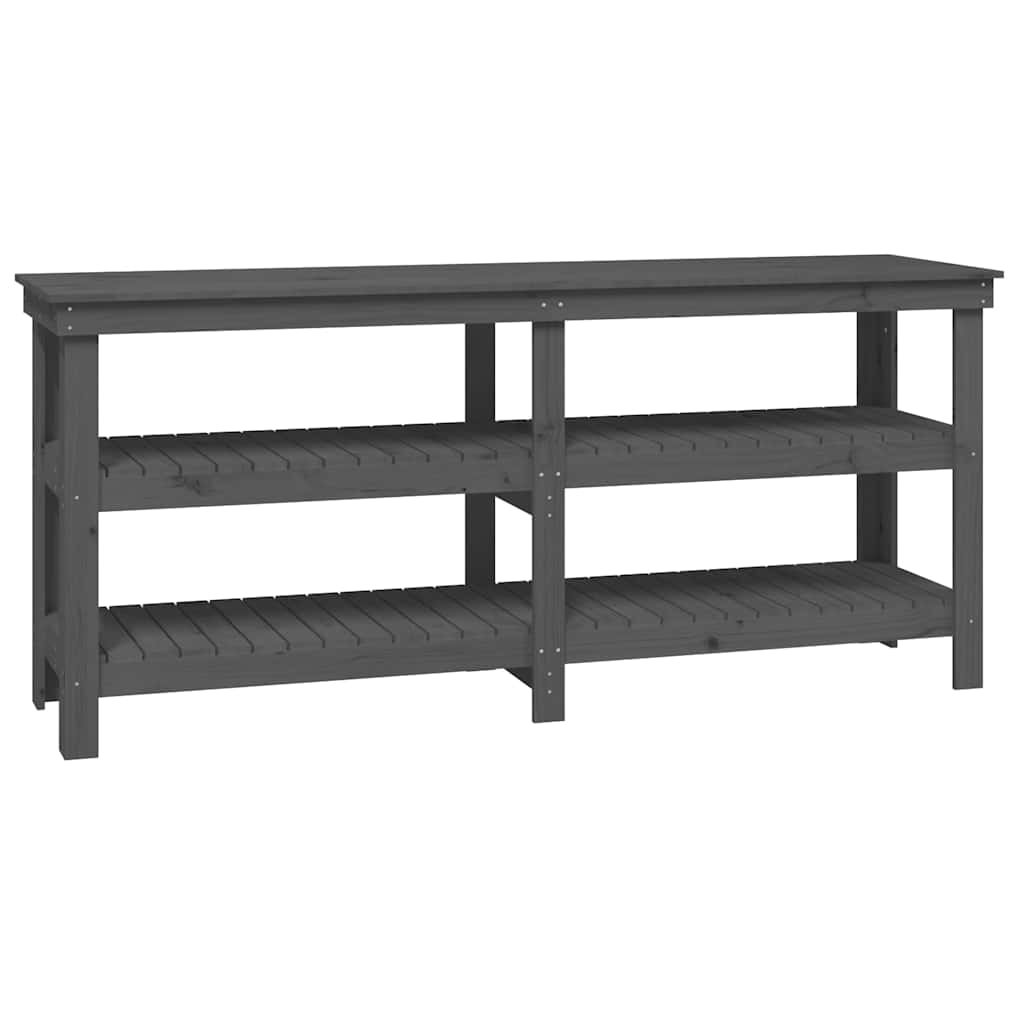 Vidaxx Werkbank 181x50x80 cm massives Kiefernholz grau
