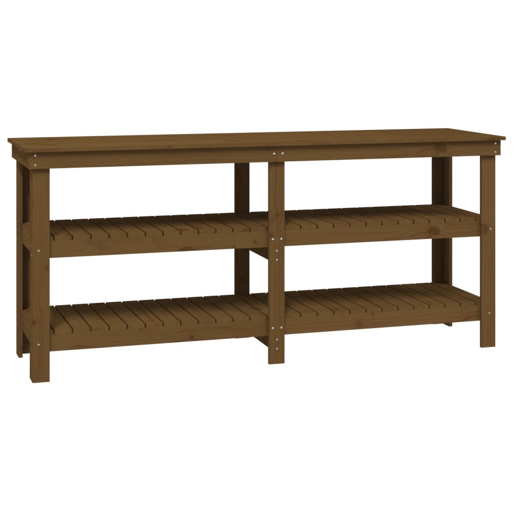 Vidaxx Werkbank 181x50x80 cm massives Kiefernholz honigbraun