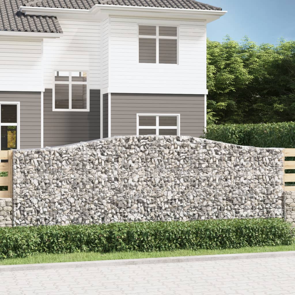VidaXL Gabionengewölbe 400x50x140 160 cm aus verzinktem Eisen