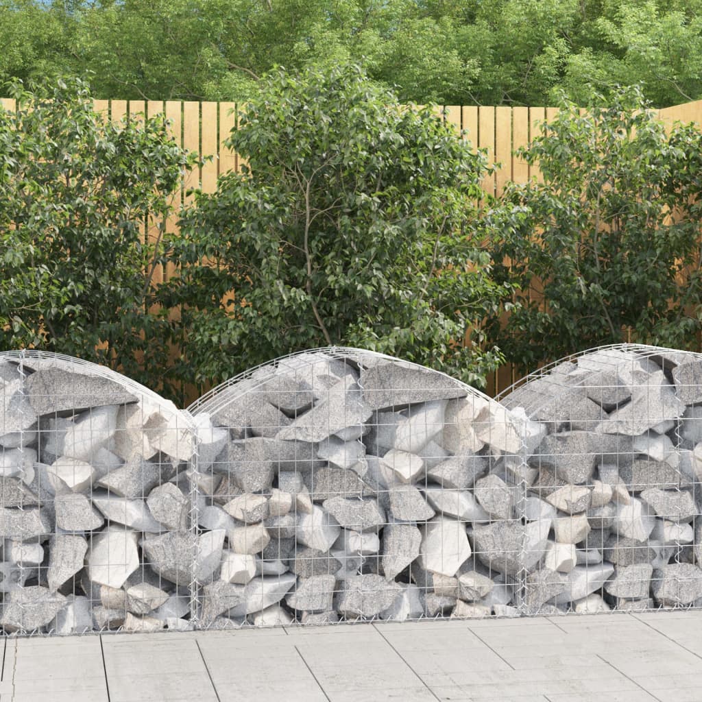 Vidaxx Gabione gewölbt 100x50x60 80 cm verzinktes Eisen