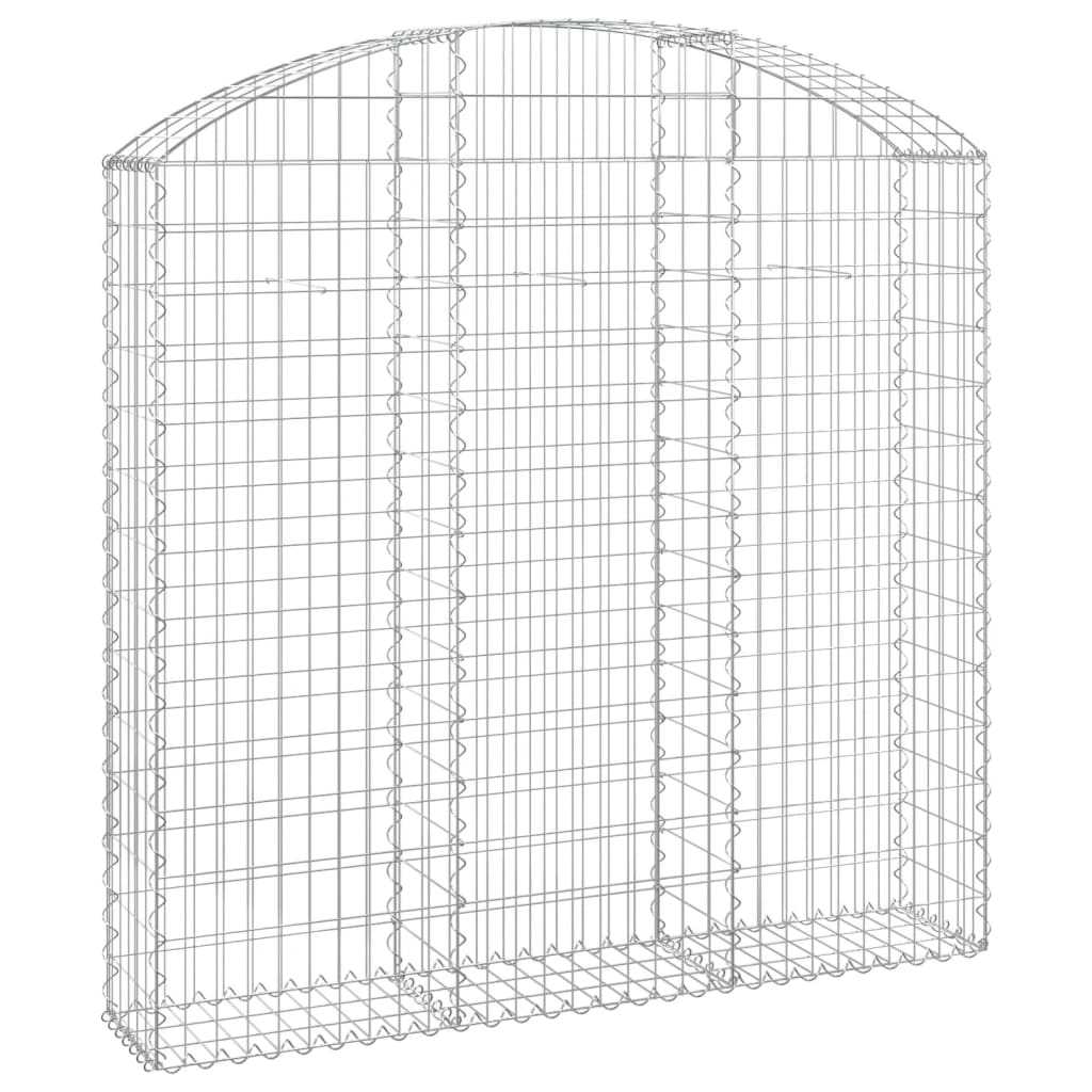 Vidaxx Gabione gewölbt 150x30x140 160 cm aus verzinktem Eisen
