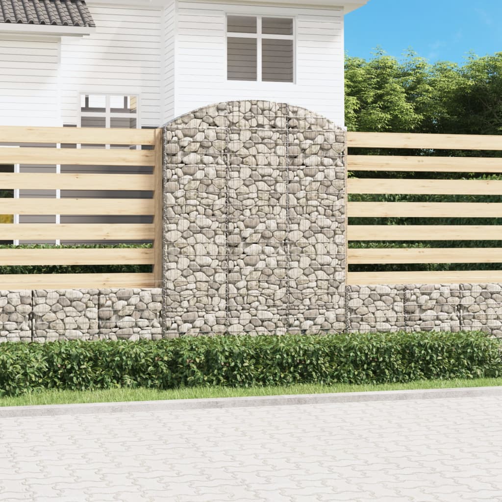 Vidaxx Gabione gewölbt 150x30x200 220 cm verzinktes Eisen