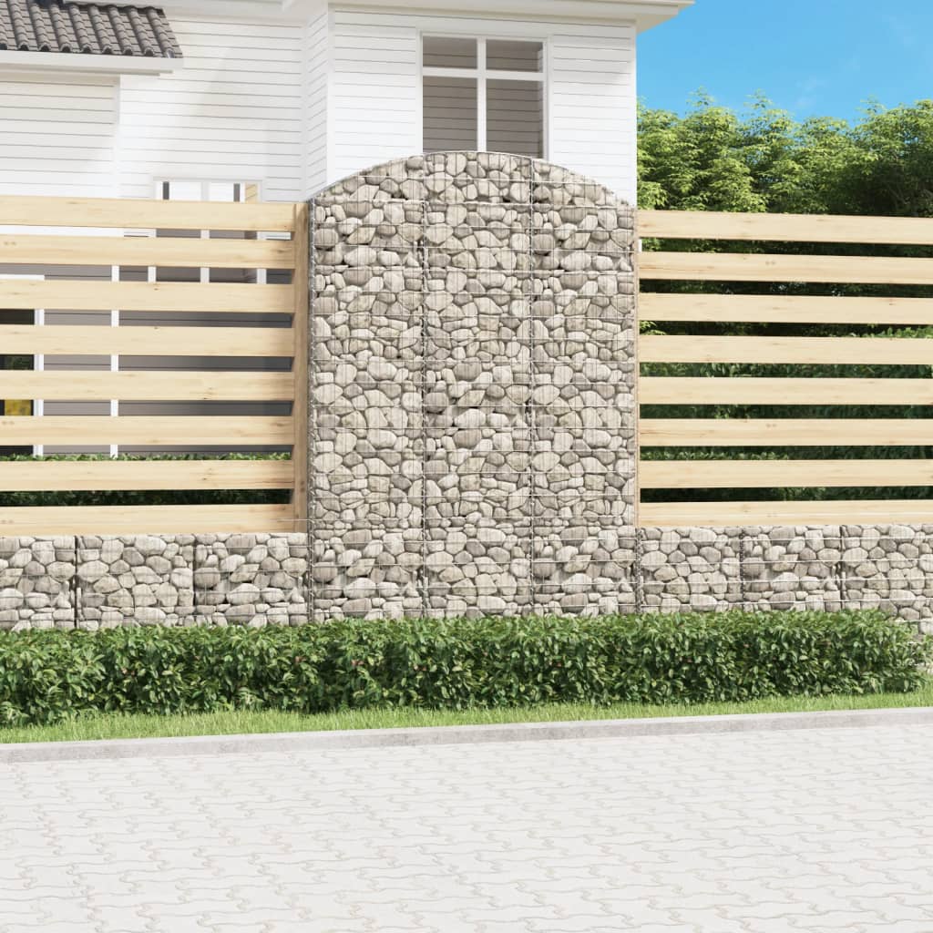 VidaXL Gabionengewölbe 150x30x220 240 cm aus verzinktem Eisen