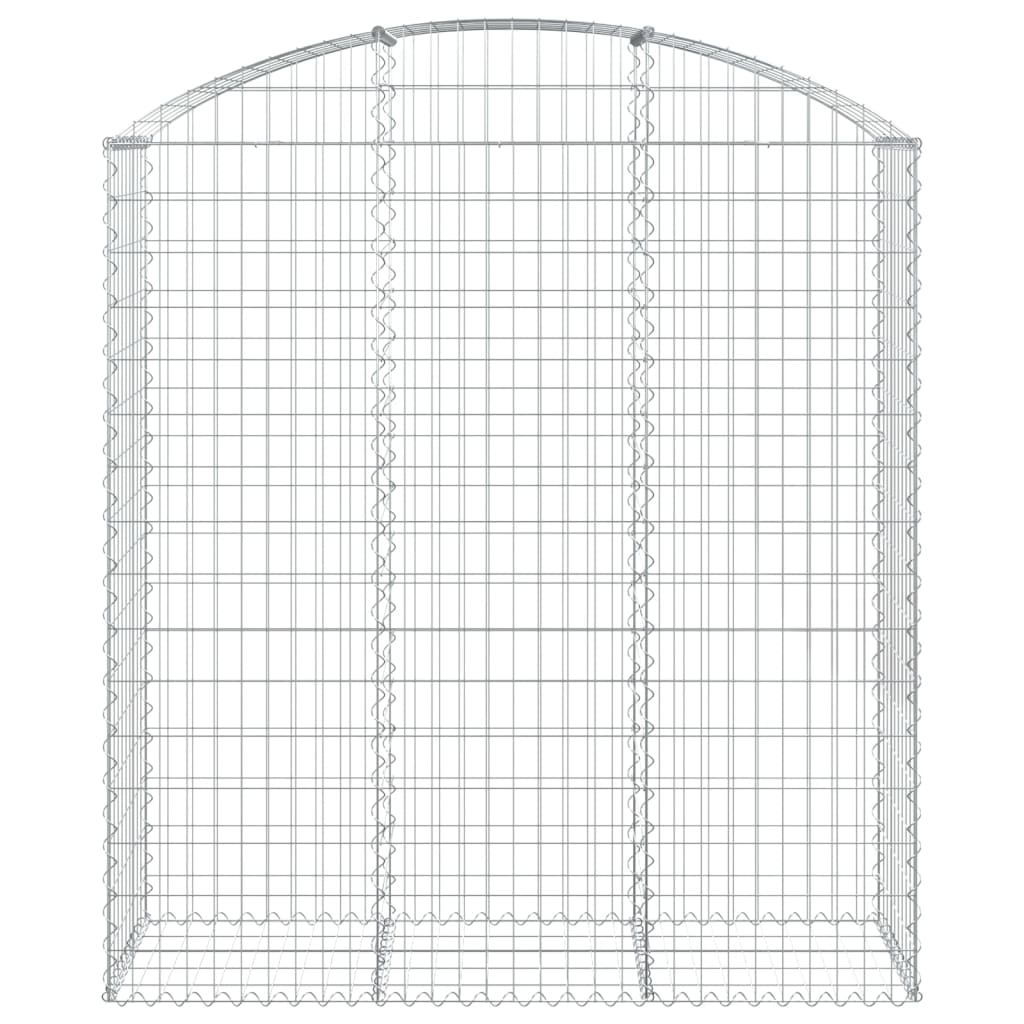 Vidaxx Gabione gewölbt 150x50x160 180 cm aus verzinktem Eisen