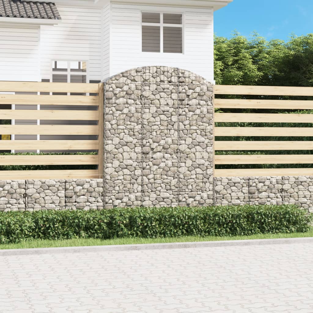 VidaXL Gabionengewölbe 150x50x200 220 cm aus verzinktem Eisen